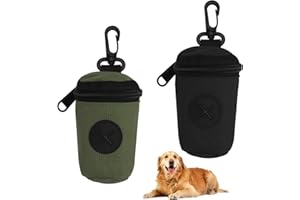 HENGBIRD 2 Pezzi Porta Sacchetti Cane Porta Bustine Cane Cacca Port Sacchetti Canes da Guinzaglio Dispenser Sacchettis per Cani con Moschettone Port a Bustine Can e Cacca