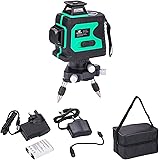 TOPWAY 3D selbstnivellierende 360-Grad-Green-Cross-Line-Laser-Level-12-Leitungen mit Pulsmodus und Pendelverriegelung für Inn