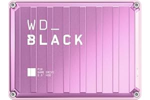 WD_BLACK P10 4TB Game Drive, Almacenamiento portátil HDD, USB 3.2 Gen 1, hasta 130 MB/s, Compatible con PlayStation, Xbox y PC, Subscripción gratuia de 1 Mes de Discord Nitro, Rosa