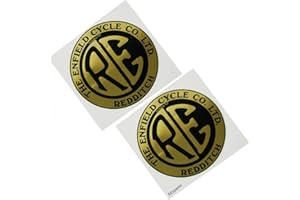 AEspares Autocollant Redditch avec logo noir doré pour boîte à outils Royal Enfield