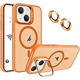Case for iPhone from Babylon Camera Protected Matte Transparent Color Stand Case with Magsafe Wireless Charging Feature (With Lens Gift) (T