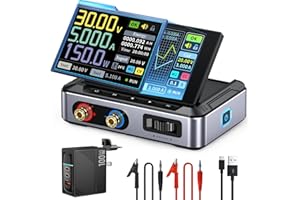 SIRYDER Fuente de Alimentacion Regulable,DPS-150 30V 5A CNC DC Adjustable Power Supply con 4 Dígitos IPS Display, Power Ripple <20mV PD/QC/DC Input PC programable Switching Power Supply