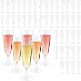 Aerzouser 50 Piezas Copas De Cava, Copas De Plastico, Copas De Champ&aacute;n De Pl&aacute;stico Transparente Para Fiestas, Cumplea&ntilde;os, Bod