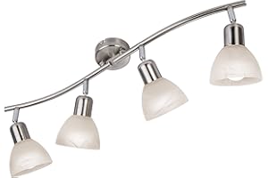 Nino Leuchten GmbH Deckenleuchte, Metall, Silber, L: 62cm, 81890401