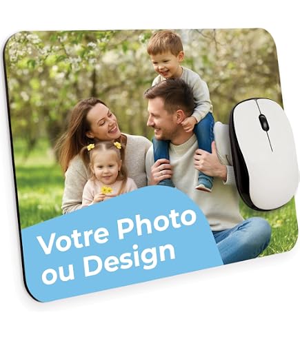 Tapis De Souris Personnalisable Esselte – 25 X 20 Cm – Blanc/Transparent, Insérez Vos Photos – Antidérapant