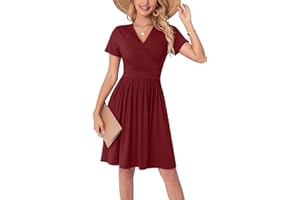 WUWUSKY Womens Summer Wrap Dress