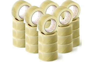 OFITURIA Cinta Adhesiva de Embalar Transparente para Embalaje de Cajas de Cartón de Envíos y Mudanzas. Precinto para Empaquetados Seguros y Resistentes (48 cms x 60 mts - Transparente, 24 Rollos)