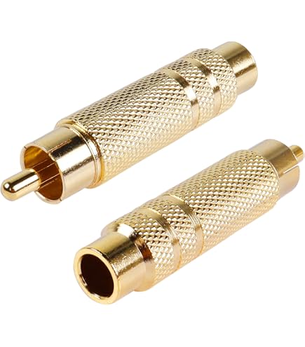 Connettore RCA placcato oro accoppiatore femmina a femmina per adattatore barilotto Joiner Audio Video spina AV altoparlante in metallo  13