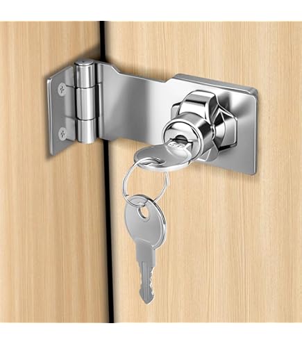 Bwintech 2 Pezzi Nero Lucchetto Hasp Latch Serrature 4 Pollice