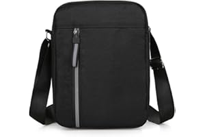 Aucuu Bolso de Hombro, Bolso Bandolera Para Hombre, Bolso de Mensajero Impermeable con Correa Ajustable y Múltiples Bolsillos, Bolso Cruzado para Trabajo, Compras, Escuela, Viajes, Uso Diario