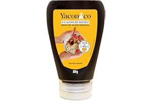 Yacon&co Sirop Squeeze - Alternative naturelle au sucre - Sans conservateur - Fabriqué en France - IG le plus bas du marché - Riche en prébiotiques - Fort pouvoir sucrant - Texture miel - Vegan,Keto