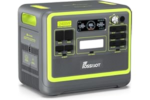 FOSSiBOT F2400 Generateur Electrique Portable, 2048Wh Batterie LiFePO4 Station électrique, 3 Sorties CA 2400W (4800W Pic) 230V Groupe Electrogene Solaire pour Camping, Voyage Maison/Bureau