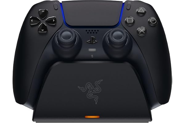 Razer Quick Charging Stand - pour Manette PS5 (Charge Rapide, Alimentation par USB, Navigation à Une Main) Noir Minuit