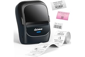 CLABEL Mini Stampante Etichette Portatile: 221B Bluetooth Termica Etichettatrice Adesive Codice a Barre Compatibile con iOS e Android Label Printer con 1 Rotolo di Etichette per Ufficio Casa(Blu)