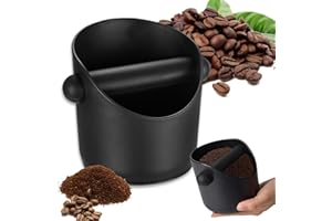 UNIHOC Recipiente Posos Cafe, Caja para Posos de Café,Coffee Knock Box Cubo para Posos, Barra de Silicona y Base Antideslizante para la recogida y el reciclaje de los Posos Cafe