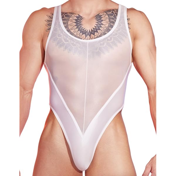 Body String Homme Élastique Transparent - Sous-vêtement Discothèque - Neuf Avec Étiquettes