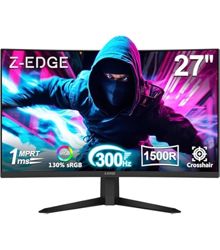 Z-Edge Gaming Monitor Curved 27'' 2K QHD(2560x1440), 1ms, 165Hz