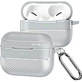EWEC AirPods Pro 3. Nesil Uyumlu Karbon Fiber Hybrid Polymer Technology Premium Kulaklık Kılıfı (Gri)