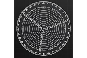 CHANGXIANG One Piece Careful Woodturning Center Finder Lightweight Acrylic Center Finder Tool Transparent Round Center Finder Compass for Lathe and Wood