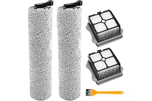 KEEPOW 5 Accessoires pour Tineco IFloor 3 Breeze Plus/Floor One S3-2 Filtres HEPA et 2 Rouleaux Brosse + 1 Brosse de nettoyage - Lot de 5