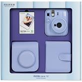 Instax mini 13 Fotoğraf Makinesi 10'lu Film Kare Alb&uuml;m ve Deri Kılıf Bundle Box (Mavi)