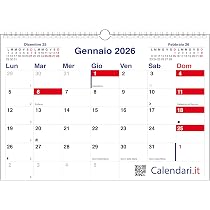 Calendario Da Parete SURALIN 2026 - Calendario Mensile A Spirale, 12x15 Pollici, Perfetto Per Casa, Ufficio O Scuola