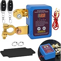Desconectador De Batería Coche 12V 240A Con Mando A Distancia Y Pantalla LED - Cortacorriente Remoto Para Evitar Descarga, Para Coche, Caravana, Barco