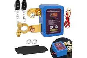 WOOWAIR Interruttore di Separazione per Auto Senza Fili, 12 V 240 A Stacca Batteria con Display a LED di Tensione, 12v Auto Staccabatteria Automatico per Auto ATV Barca Camion RV