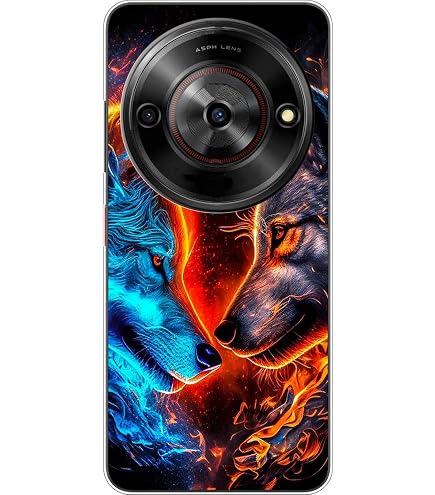 KARTXITAI Cover Compatibile con Asus Zenfone 6 ZS630KL Custodia Trasparente Slim in Silicone TPU con Assorbimento degli Urti e Anti-Graffio-Funghi, farfalla, luna
