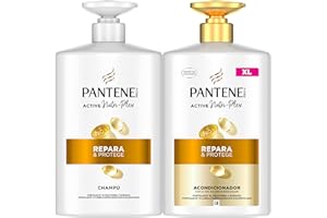Pantene Pro-V Repara Y Protege Champú 1L, Acondicionador 800ml Con Dispensador, Pelo Seco Y Dañado. Limpia Y Protege Los Enlaces Capilares