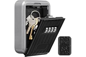 TEUEN Cassetta di Sicurezza per Chiavi: Cassetta Sicurezza Chiavi Esterno con Codice a 4 Cifre Impermeabile