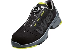 Uvex 1 BOA buty robocze - S1 SRC ESD - limonkowo-czarne - szerokość 12 / szerokie - GR