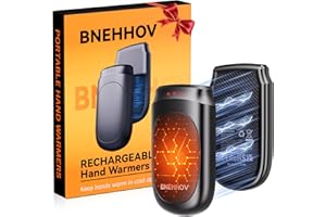 BNEHHOV Scaldamani Ricaricabile Magnetico 2 in 1, Scalda Mani Elettrico Portatile 6000 mAh, Scalda Mani Tascabile, Scaldamani Riutilizzabile con 3 Livelli per attività all'aperto, Regali Invernali