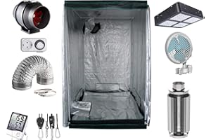 GÉNÉRIQUE Generic Growbox Kit complet Pro 600 W à intensité variable NDL 120 x 120 x 200 cm VSG AKF Tente de culture