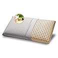 GEEMMA s.r.l. Cuscino 100% Lattice 40x70 cm H12 cm. Guanciale Letto a Modello saponetta con Tessuto in Cotone Sfoderabile e L