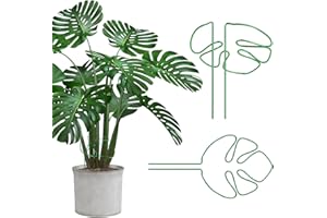 GIUSOBG 2 Pezzi Pali di Supporto per Piante, 28 cm Paletto per Piante da Giardino in Metallo, Paletto per Piante da Giardino in Metallo, per Pomodoro, Vite, Piante Rampicanti Fiore (Verde)