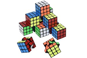 Willingood Lot de 12 Mini Cubes Magiques 3 x 3 x 3 cm - Puzzle Cadeau pour Anniversaire d'enfant - pour Noël- pour Fille et garçon