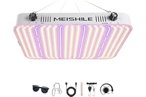 MEISHILE 2000w LED Lampe Horticole, Double Dimmable VEG BLOOM Double Mode Lampe De Culture, Lampe Horticole avec 1140LEDs, Lampe Horticole Spectre Complet pour Tente de Culture, Hydroponique(Planche Quantique)