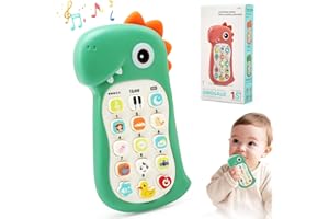 JoyPlus Juguetes Moviles para Bebes 6 9 12 Meses, Teléfono Juguete para Niños 1 Año con Sonidos y Canciones, Interactivo Juguetes Musical para Niños 1 2 3 Años, Juguetes Educativos de Música Regalos