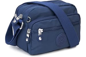 TEUEN Casual Borsa Tracolla Donna, Borsa a Spalla Borsetta in Nylon Impermeabile Crossbody Messaggero Borsa con Tracolla Regolabile Multitasche per Lavoro Sportiva Scuola Viaggio