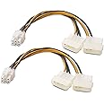 Cable Matters 2-Pack 6 Pin PCIe to Molex Power Cable / 2 Molex to 6 Pin PCIe – 15cm
