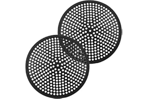 DAKEXIONG 2-pak łapaczy włosów do odpływu prysznicowego, ochrona przed odpływem prysznica i wanny, stal nierdzewna i silikonowy filtr odpływowy, osłona korka prysznicowego do łazienki, kuchni, podłogi, płaska,