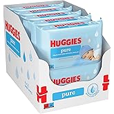 Huggies Pure Baby Wipes, 99% Pure Water, 18 Packs of 56, Total 1008 Wipes, Packaging May Vary