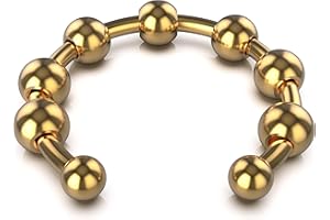 F.MERZCA Premium Anti Stress Fidget Ring Wasserfest – Anxiety Gold reduziert Stress & Angst – Verstellbar von Größe 50 bis 66 - Antistress mit bewegende Perlen führt zu Entspannung, Spinner Stimmungsring