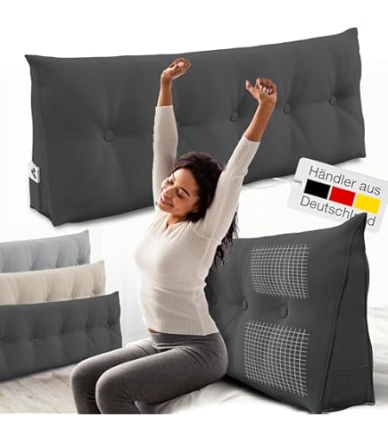 Treer Rückenkissen Fürs Bett - Mega Bequem Mit Staufach!