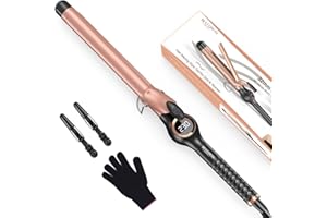 ‎BESTOPE PRO BESTOPE PRO 25mm Lockenstab, Lockenstab Große Llocken, Multi-Temperatur, Verlängerung Design Hair Curler, Schnelle Heizung Lockenstäbe mit Großem LCD-Display, mit Klemme und Handschuh