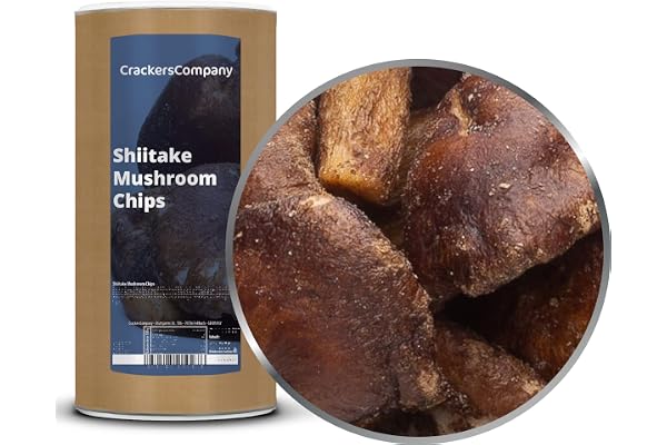 1 x 250 g shiitake svampar rostade intensiv smak vegetarisk vegansk glutenfri, fettsnål extraordinär snacks