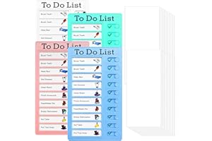 JUKIBOLE To Do List pour Enfants, 4 Pièces Tableau Routine Enfant, Semainier Enfant Réutilisable et 20 Cartes Liste de Contrôle DIY, Planning Tache Menagere pour Tâches Ménagères Rappel Plan d'Études