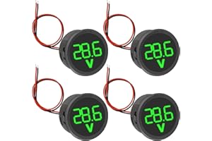 Corpower Voltmetro digitale DC 4-100 V, 4 pz tester di tensione a LED 2 linee con protezione anti-connessione, per auto/marina/contro/camion (verde)