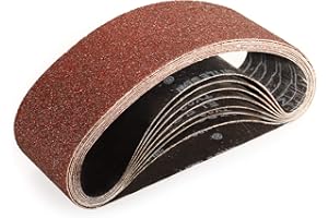 Sruhrak Nastri Abrasivi 75 x 533 mm - Grane 40 Carta Abrasiva per Levigatrice a Nastro, per Levigare,Limare,Affilare e Rimuovere Metallo/Legno (8 Pezzi)
